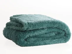 PHLOX Teddy 130 x 170 cm plaid - groen blauw