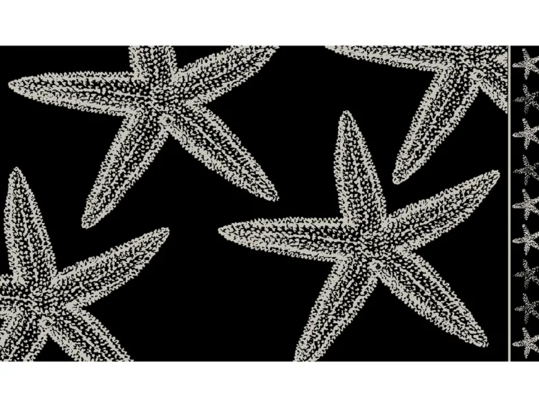 PHLOX 90 x 160 cm strandlaken - star black