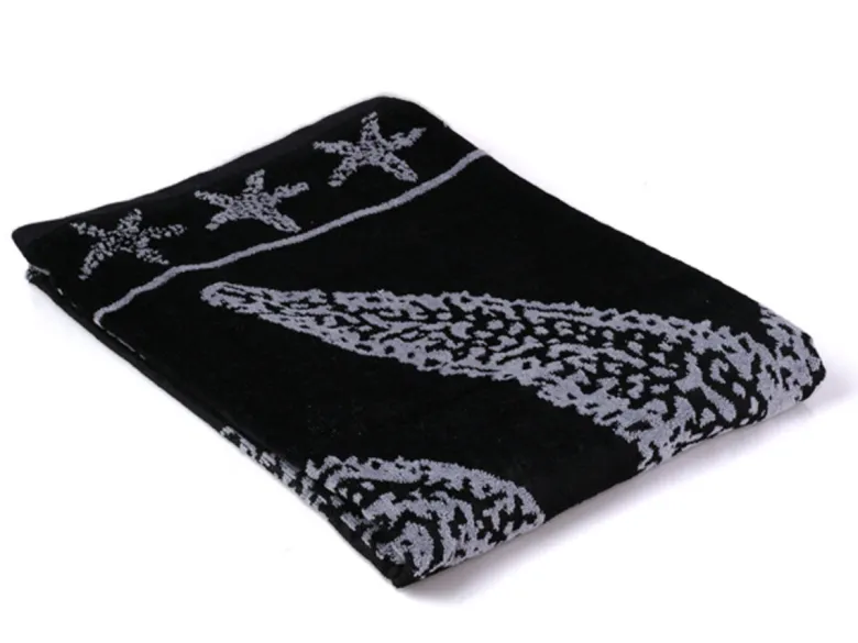 PHLOX 90 x 160 cm strandlaken - star black