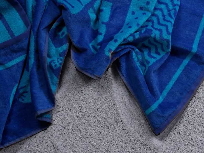 PHLOX 90 x 160 cm strandlaken - summer blue