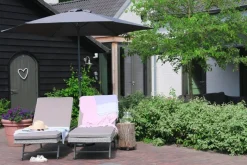 PimXL 300 cm luxe 6-ribs parasol - Anthrachite