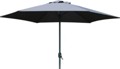 PimXL 300 cm luxe 6-ribs parasol - Anthrachite