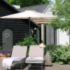 PimXL 300 cm luxe 8-ribs parasol - Ecru