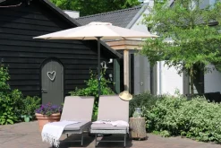 PimXL 300 cm luxe 8-ribs parasol - Ecru