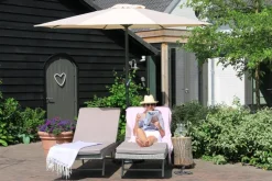 PimXL 300 cm luxe 8-ribs parasol - Ecru