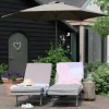 PimXL 300 cm luxe 6-ribs parasol - Taupe