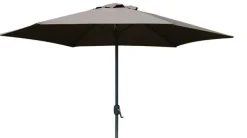 PimXL 300 cm luxe 6-ribs parasol - Taupe