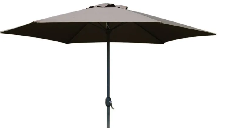 PimXL 300 cm luxe 6-ribs parasol - Taupe