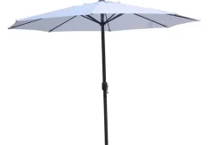 PimXL 300 cm luxe 8-ribs parasol - White