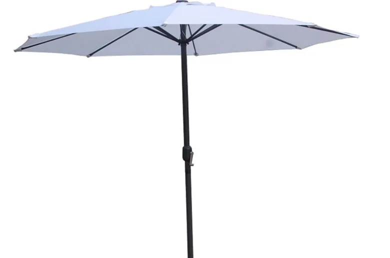PimXL 300 cm luxe 8-ribs parasol - White