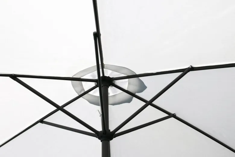 PimXL 300 cm luxe 8-ribs parasol - White