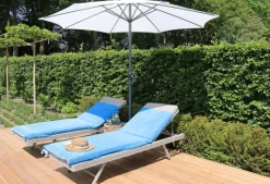 PimXL 300 cm luxe 8-ribs parasol - White