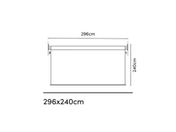 Platinum Coolfit 2,96 x 2,40m zand rolgordijn