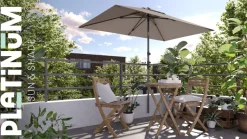 Platinum Lisboa 210 x 150 cm parasol - Antrachite