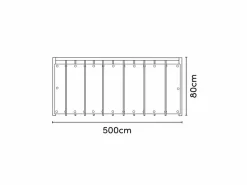 Platinum 500 x 80 cm Coolfit balkondoek - Gebroken wit