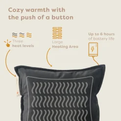 Pleafs Warmtekussen Plush 45x45cm - Onyx