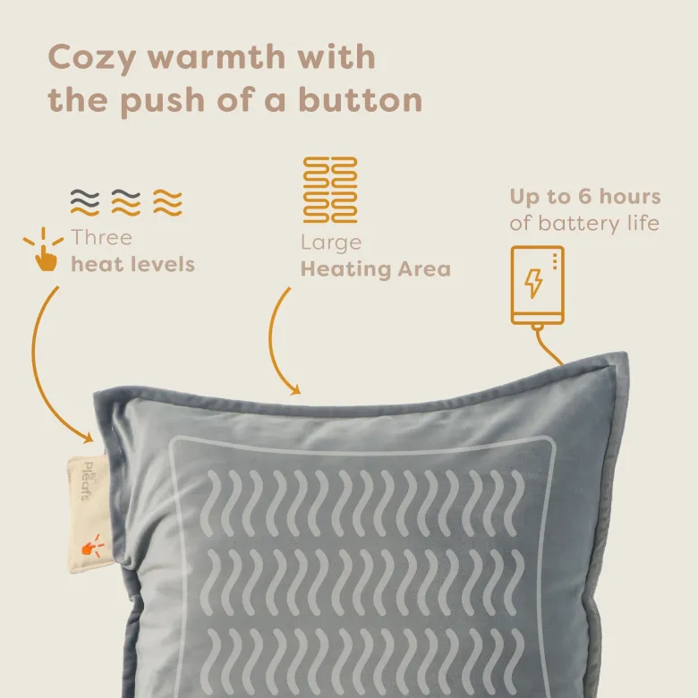 Pleafs Warmtekussen Plush 45x45cm - Black Coral