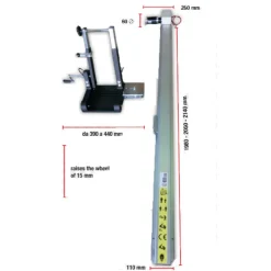 Pollicino Bike Speed Manual rechts 200 cm fiets laadrail