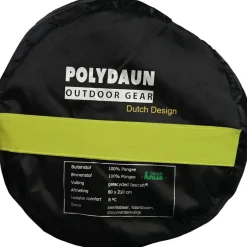 Polydaun Beachhouse Reversibel slaapzak - Lime/Blue