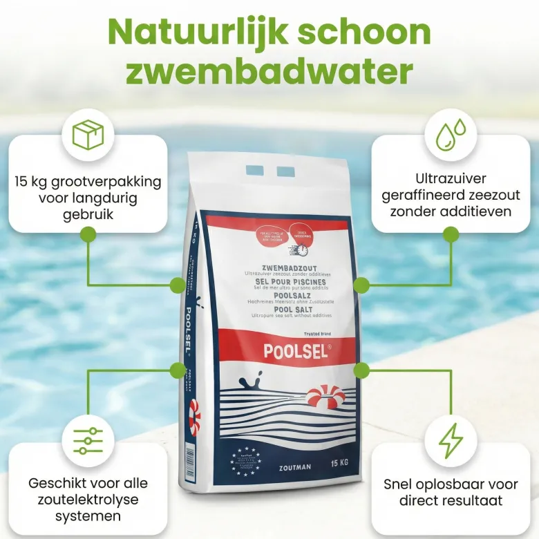 Poolsel zwembadzout - 15 kg