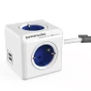 PowerCube extended USB inclusief dock stekkerdoos - blue