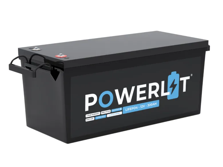 Powerlit PWL12300B 12V Bluetooth LiFePO4 accu - 300 Ah