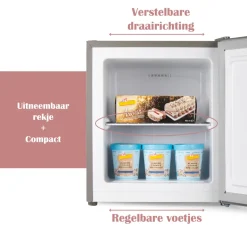 Primo PR116DV 33 liter mini vriezer - Silver