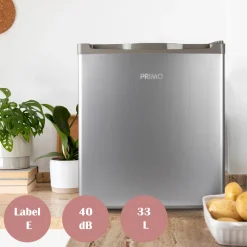 Primo PR116DV 33 liter mini vriezer - Silver