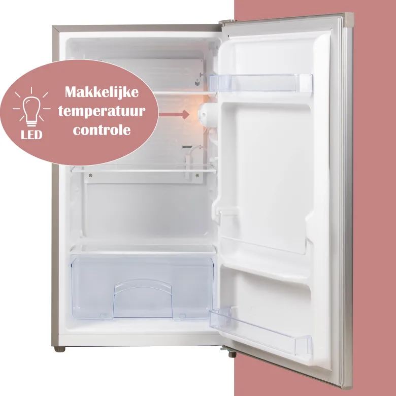 Primo PR122FR 88 liter tafelmodel koelkast - Silver