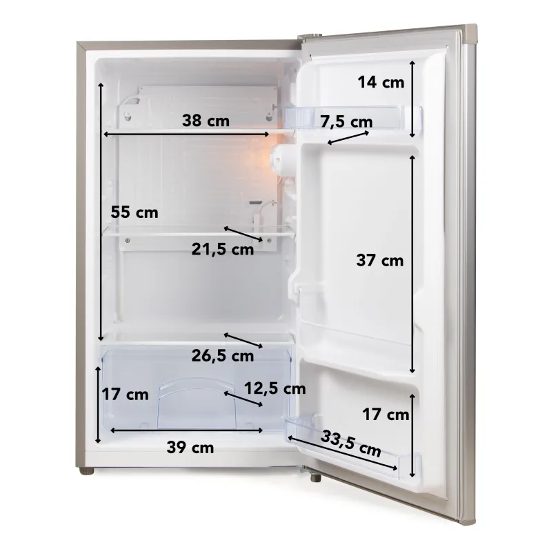 Primo PR122FR 88 liter tafelmodel koelkast - Silver