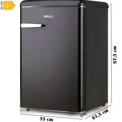 Primo PR163RKMZ 108 liter retrokoelkast - Matt Black