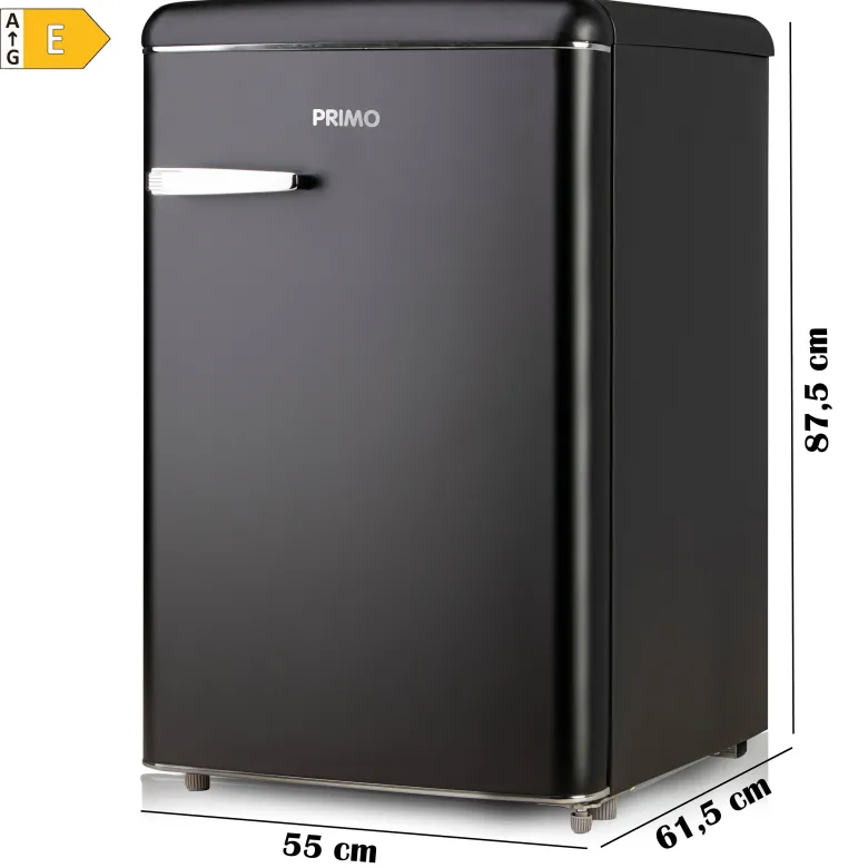 Primo PR163RKMZ 108 liter retrokoelkast - Matt Black