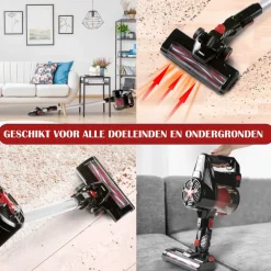 PRIMO PR504SV 3-in-1 Steelstofzuiger - Black/Red