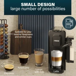 Princess Capsule koffiemachine met melkopschuimer