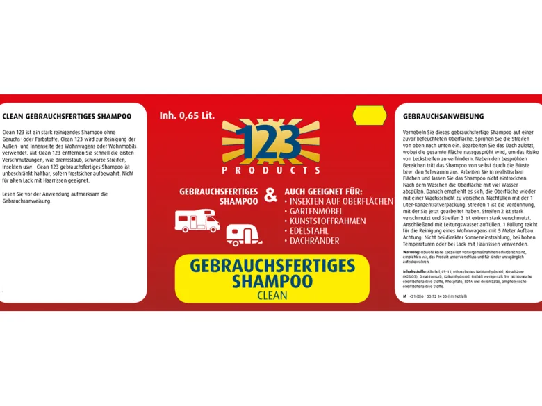 123 Products gebruiksklare shampoo