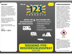 123 Products Sekalube PTFE tentrail & ritsspray