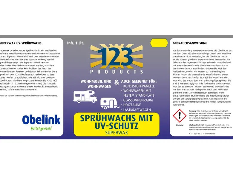 123 Products UV superwax met sprayer