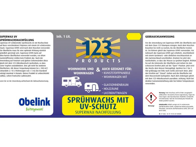 123 Products UV superwax navulling