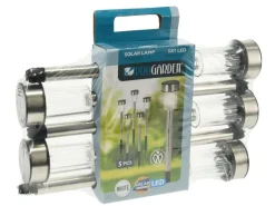 Pro Garden solar cilindervormige grondlampen - 5 stuks
