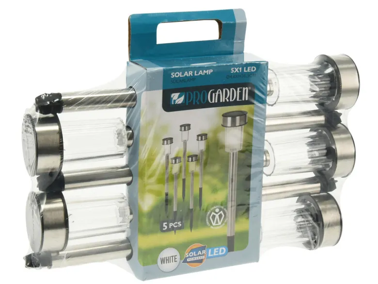 Pro Garden solar cilindervormige grondlampen - 5 stuks