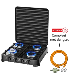 Propatech PKB-2100 4-pits draagbaar gasstel met slangset