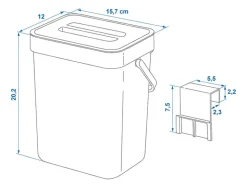 ProPlus afvalbak met deksel - 3 liter