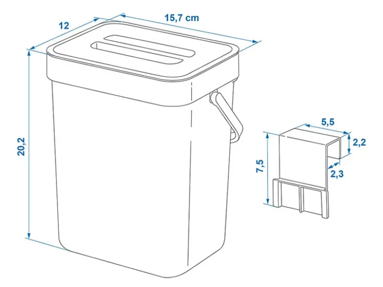 ProPlus afvalbak met deksel - 3 liter