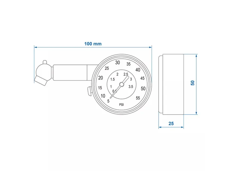 ProPlus bandenspanningsmeter Analoog 3,8 bar