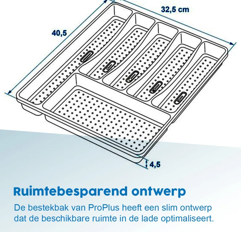 ProPlus bestekbak - 40.5 x 32.5 x 4.5 cm