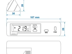 ProPlus binnen/buiten thermometer
