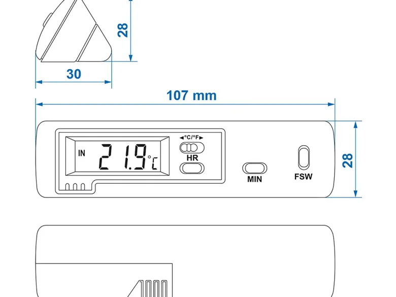 ProPlus binnen/buiten thermometer