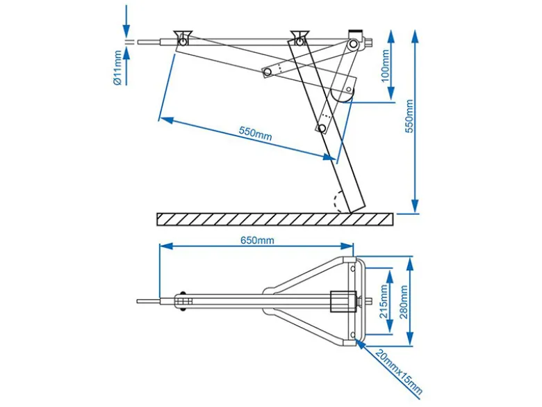 ProPlus caravanhoeksteun - 600 kg