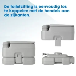 ProPlus draagbaar toilet - 29 cm