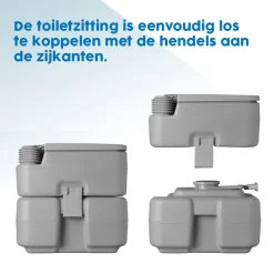 ProPlus draagbaar toilet - 42 cm